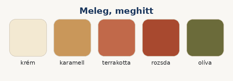 Meleg, meghitt színpaletta